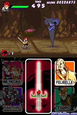 ThunderCats gameplay screenshot on DS