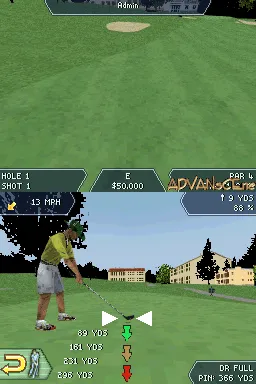 Tiger Woods PGA Tour 08 gameplay screenshot on DS