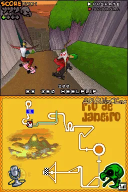 Tony Hawk's Downhill Jam gameplay screenshot on DS