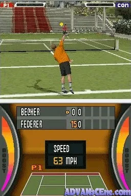Top Spin 3 gameplay screenshot on DS