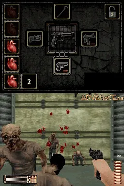 Touch the Dead gameplay screenshot on DS