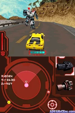 Transformers Revenge of the Fallen: Decepticons gameplay screenshot on DS