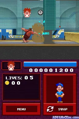 Wreck-It Ralph gameplay screenshot on DS