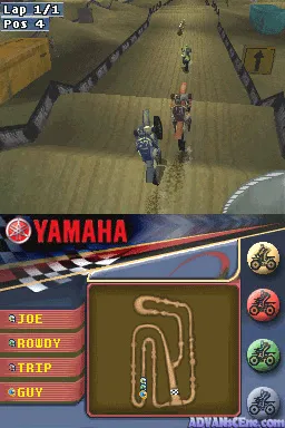 Yamaha Supercross gameplay screenshot on DS