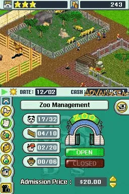 Zoo Tycoon 2 DS gameplay screenshot on DS