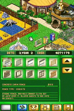 Zoo Tycoon DS gameplay screenshot on DS