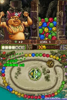 Zuma's Revenge! gameplay screenshot on DS