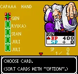 SNK vs. Capcom: Card Fighters' Clash: Capcom Version gameplay screenshot on NGPC