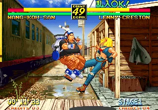 Art of Fighting gameplay screenshot on Neo Geo