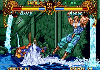 Double Dragon gameplay screenshot on Neo Geo