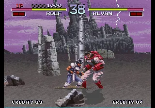 Galaxy Fight: Universal Warriors gameplay screenshot on Neo Geo