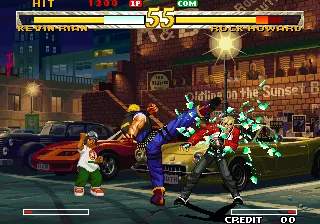 Garou: Mark of the Wolves gameplay screenshot on Neo Geo