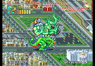 King of the Monsters 2 gameplay screenshot on Neo Geo