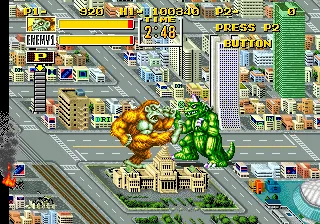 King of the Monsters gameplay screenshot on Neo Geo