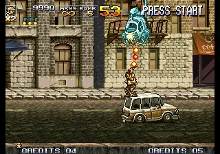 Metal Slug 4 gameplay screenshot on Neo Geo