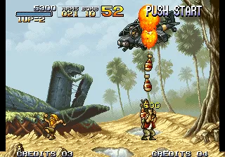Metal Slug gameplay screenshot on Neo Geo