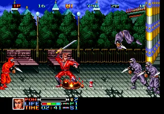 Ninja Combat gameplay screenshot on Neo Geo