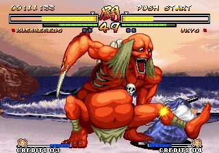 Samurai Shodown V gameplay screenshot on Neo Geo