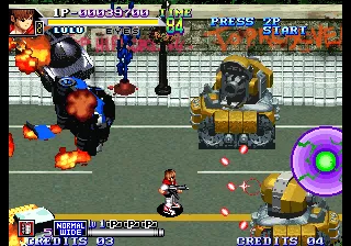 Shock Troopers: 2nd Squad gameplay screenshot on Neo Geo