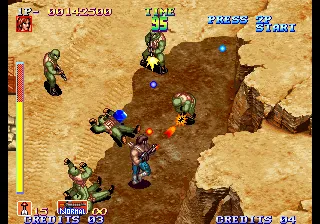 Shock Troopers gameplay screenshot on Neo Geo