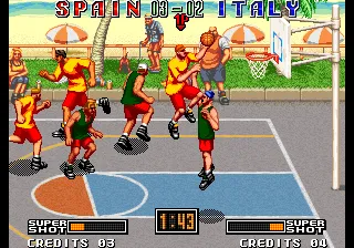 Street Slam gameplay screenshot on Neo Geo