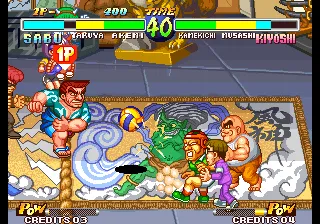 Super Dodge Ball gameplay screenshot on Neo Geo