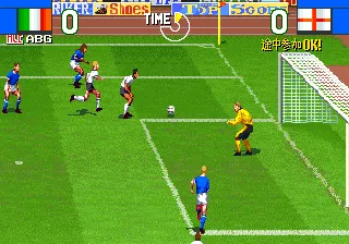 Super Sidekicks 2: The World Championship gameplay screenshot on Neo Geo