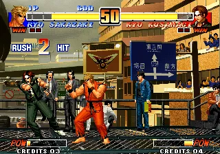 The King of Fighters '96 gameplay screenshot on Neo Geo