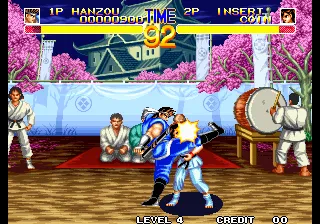World Heroes 2 gameplay screenshot on Neo Geo