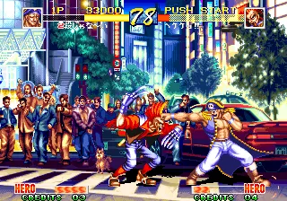 World Heroes Perfect gameplay screenshot on Neo Geo