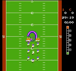 10-Yard Fight gameplay screenshot on NES