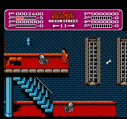A Nightmare on Elm Street gameplay screenshot on NES