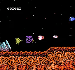 Abadox gameplay screenshot on NES