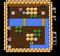 Adventures of Lolo gameplay screenshot on NES