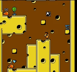 Alfred Chicken gameplay screenshot on NES