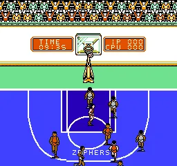 All-Pro Basketball gameplay screenshot on NES