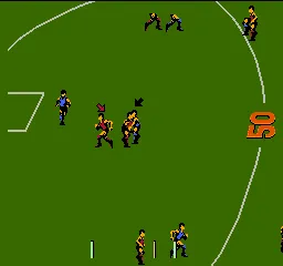 Aussie Rules Footy gameplay screenshot on NES