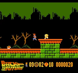 Back to the Future Part II & III gameplay screenshot on NES