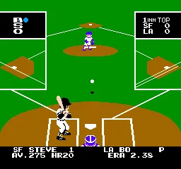 Bad News Baseball gameplay screenshot on NES
