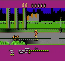 Bad Street Brawler gameplay screenshot on NES