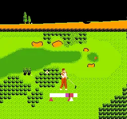 Bandai Golf: Challenge Pebble Beach gameplay screenshot on NES