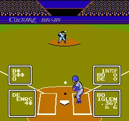 Baseball Simulator 1.000 gameplay screenshot on NES