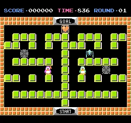 Binary Land gameplay screenshot on NES