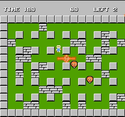 Bomberman gameplay screenshot on NES
