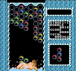 Bubble Bath Babes gameplay screenshot on NES