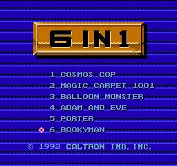 Caltron 6 in 1 gameplay screenshot on NES