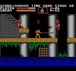 Castlevania gameplay screenshot on NES