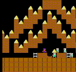 Championship Lode Runner gameplay screenshot on NES