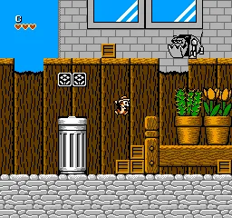 Chip 'n Dale Rescue Rangers gameplay screenshot on NES