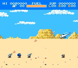 Choplifter gameplay screenshot on NES